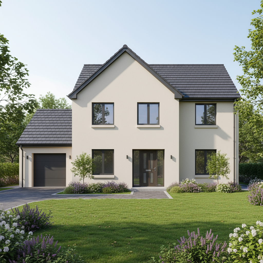 Finished two-story private house after construction Belarus